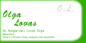 olga lovas business card